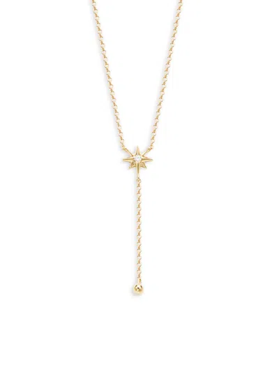 Saks Fifth Avenue Women's 14k Yellow Gold & 0.03 Tcw Diamond Star Lariat Necklace