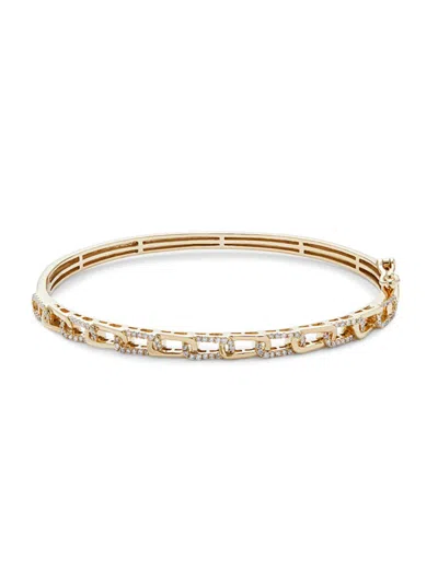 Saks Fifth Avenue Women's 14k Yellow Gold & 0.54 Tcw Diamond Bangle Bracelet