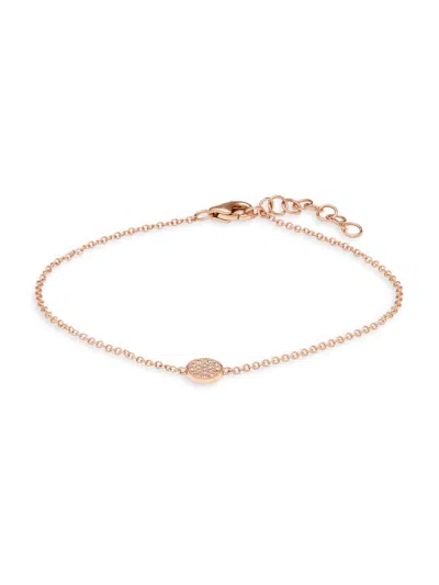 Saks Fifth Avenue Women's 14k Rose Gold & 0.05 Tcw Diamond Bracelet