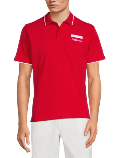 Cavalli Class Logo Polo Shirt In Red
