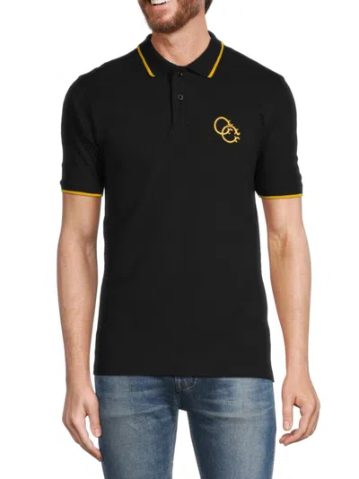 Cavalli Class Logo Polo Shirt In Black