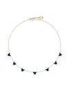Gabi Rielle Butterfly Enamel Ethos Necklace In Blue