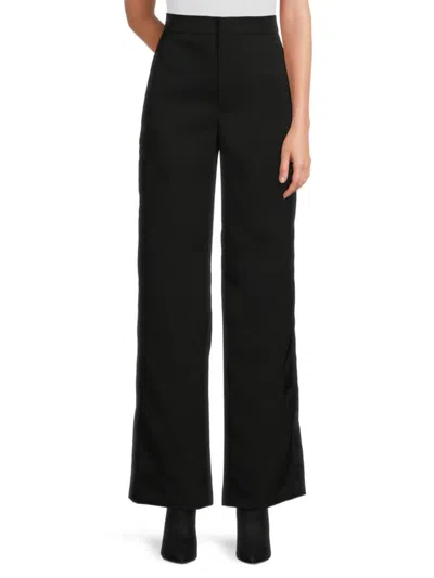 Isabel Marant Scarly Wool-twill Straight-leg Trousers In Black
