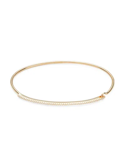 Saks Fifth Avenue Women's 14k Yellow Gold & 0.14 Tcw Diamond Bangle Bracelet