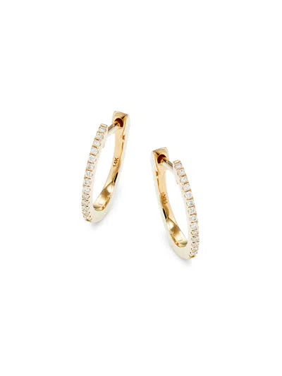 Saks Fifth Avenue Women's 14k Yellow Gold & 0.054 Tcw Diamond Huggie Earrings