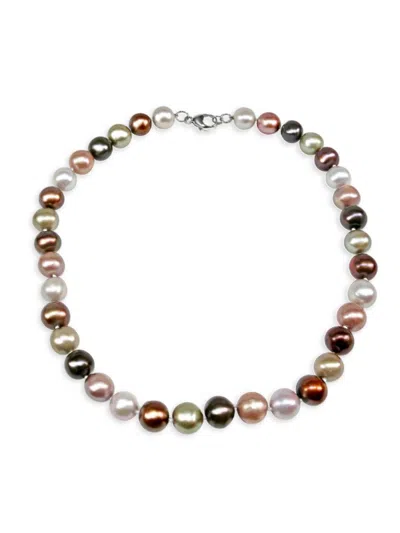 Effy Women's Sterling Silver & 10mm-11mm Freshwater Pearl Beaded Necklace