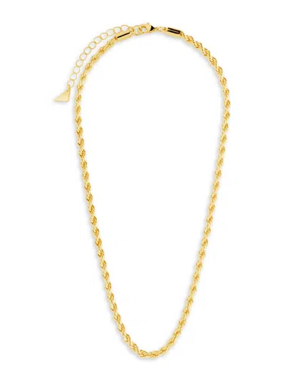 Sterling Forever Women's 14k Goldplated Rope Chain 16" Necklace In Brass