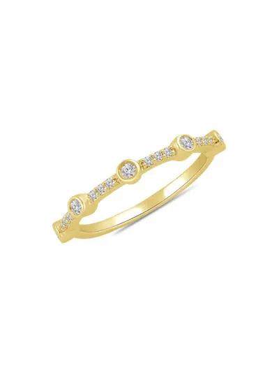 Verifine Women's Demi Fine Elsa 18k Goldplated Sterling Silver & 0.2 Tcw Diamond Ring