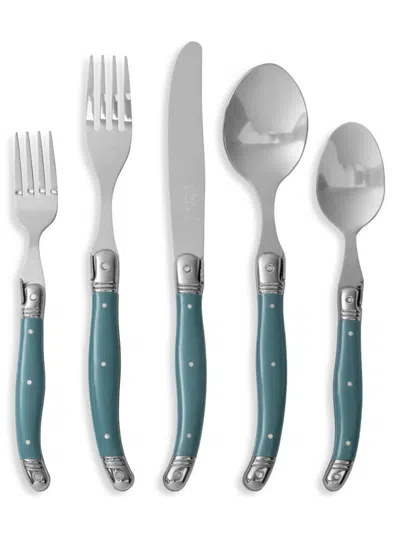 French Home Laguiole Kids' Laguiole 20-piece Stainless Steel Flatware Set In Blue