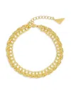 Sterling Forever Hallie Layered Chain Bracelet In Brass