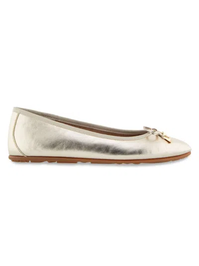 Aerosoles Women's Icon Pia Bow Ballet Flats In Soft Gold