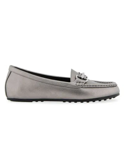 Aerosoles Women's Day Drive Faux Leather Loafers In Graphite