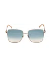 Jimmy Choo Women's Hester 59mm Square Sunglasses In Gold