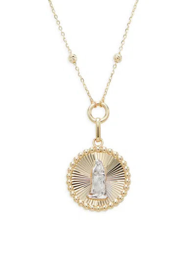 Saks Fifth Avenue Women's 14k Two Tone Gold Guadalupe Pendant Necklace