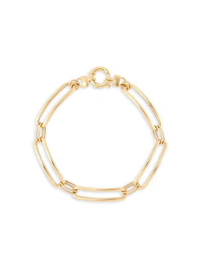 Saks Fifth Avenue Made In Italy Women's 14k Yellow Gold Paperclip Link Bracelet