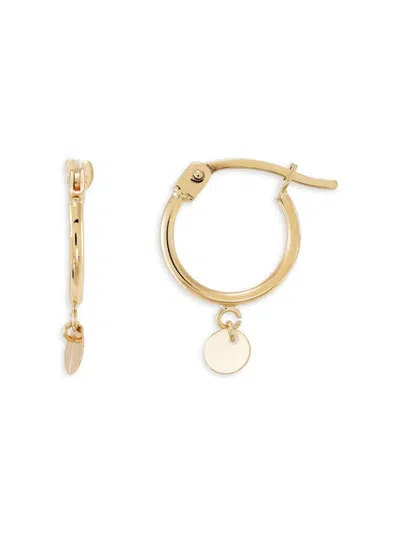 Saks Fifth Avenue Women's 14k Yellow Gold Disk Hoop Earrings