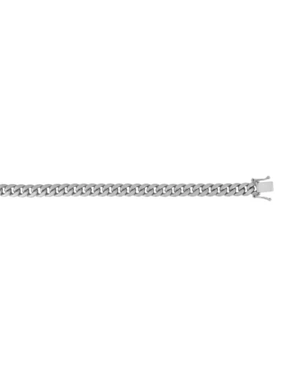 Saks Fifth Avenue Men's 14k White Gold Classic Miami Cuban Chain Bracelet