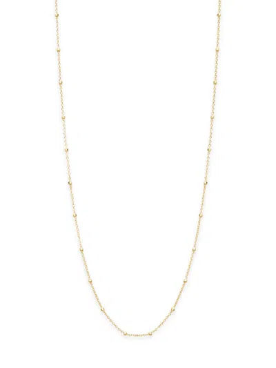 Saks Fifth Avenue Made In Italy Women's 14k Yellow Gold 18" Beaded Necklace