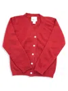 Portolano Little Kid's Cashmere Cardigan In Red