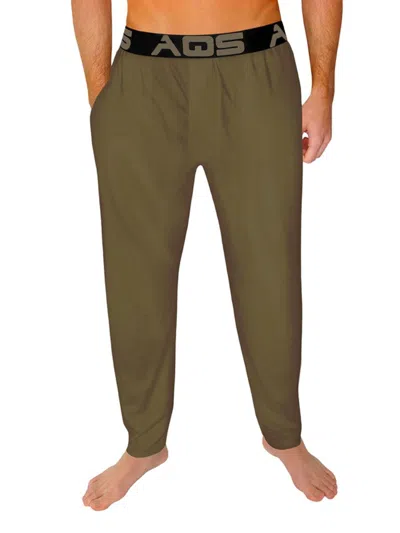 Aqs Men's Solid Lounge Pants In Green