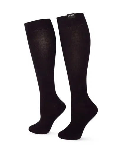 Lechery Unisex Classic Cotton Blend Woven Tab 1 Pair Of Knee-highs In Black