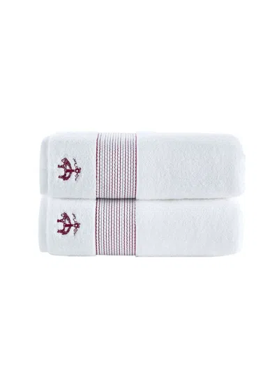 Brooks Brothers 2-piece Turkish Cotton Bath Towel Set In Scarlet Sage
