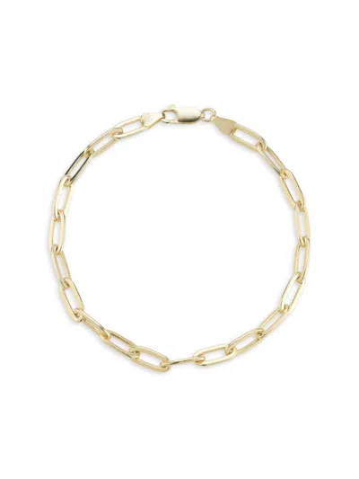 Yield Of Men Silver 3mm Paperclip Chain Bracelet In Yellow Gold