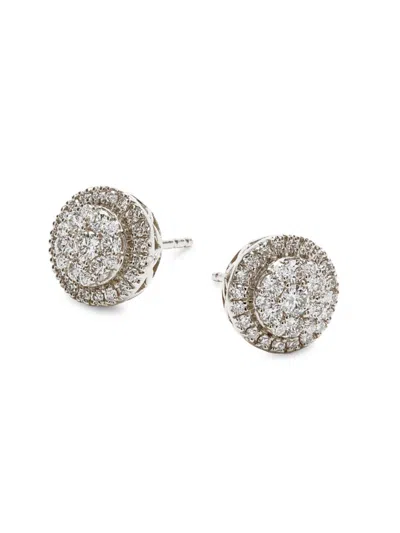 Saks Fifth Avenue Women's 14k Gold & 1.085 Tcw Lab Grown Diamond Stud Earrings In White Gold