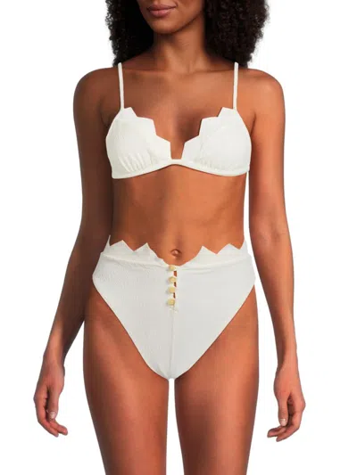 Vix Firenze Lou Triangle Bikini Top In White