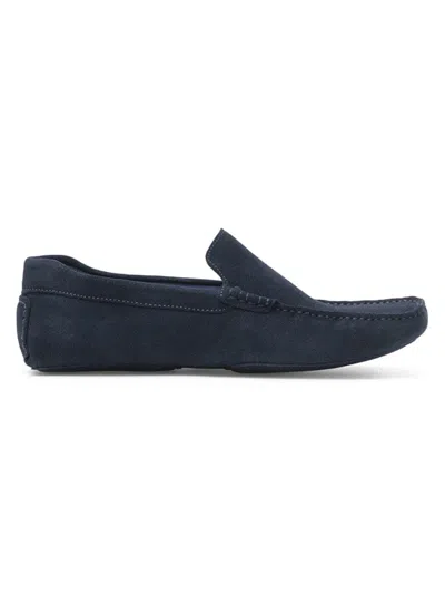 Anthony Veer Men's William House All Suede For Home Loafers In Ocean Blue