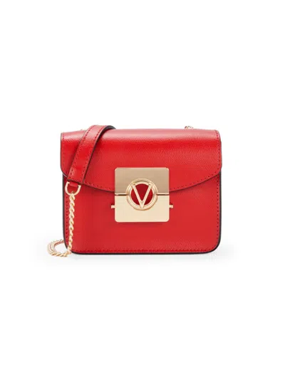 Valentino By Mario Valentino Women's Bijou Leather Mini Crossbody Bag In Tango Red