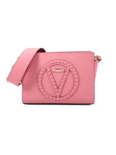 Valentino By Mario Valentino Kiki Rock Leather Shoulder Bag In Coral Pink