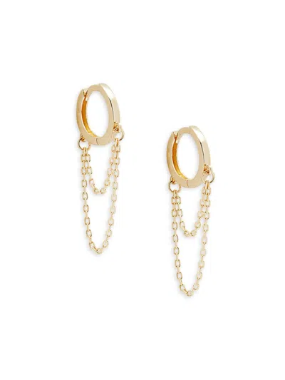 Saks Fifth Avenue Women's 14k Yellow Gold Double Chain Drop Earrings