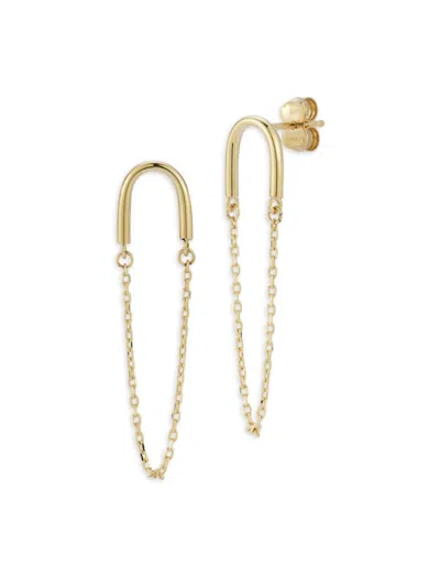 Saks Fifth Avenue Women's 14k Yellow Gold Wired Chain Drop Earrings