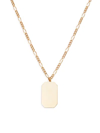 Saks Fifth Avenue Made In Italy Women's 14k Yellow Gold Tag Pendant Necklace