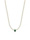 Chloe & Madison Women's 14k Goldplated Sterling Silver & Cubic Zirconia Tennis Necklace
