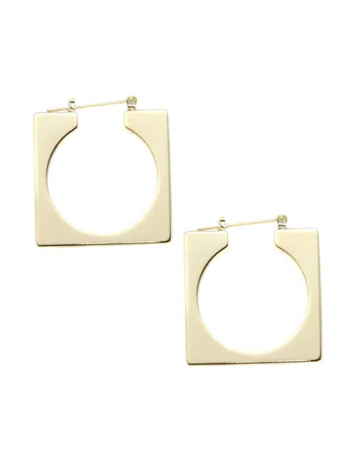 Ettika Women's 18k Goldplated Square Hoop Earrings