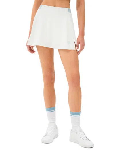 Splits59 Venus Two-tone Stretch Tennis Skirt In White Teal