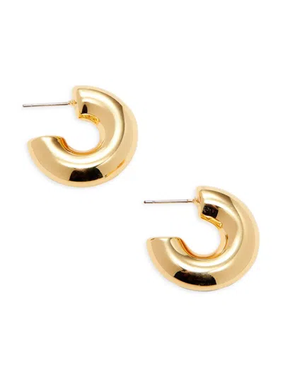 Shashi Women's Baby Machina 14k Goldplated Hoop Earrings In Brass
