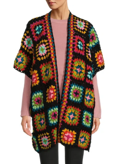 Saachi Women's Crochet Kimono In Multi