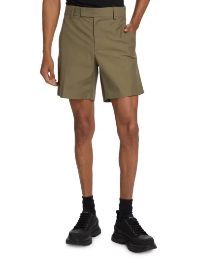 Helmut Lang Men's Tailored Extended-tab Shorts In Juniper