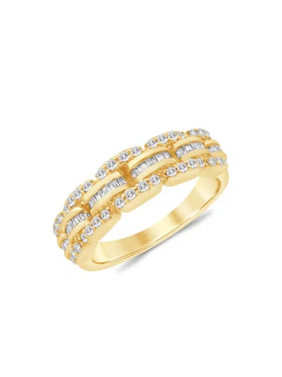 Saks Fifth Avenue Women's 14k Yellow Gold & 0.5 Tcw Diamond Link Band Ring