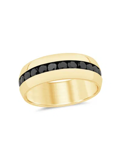 Saks Fifth Avenue Men's 14k Goldplated Sterling Silver & 1 Tcw Diamond Ring