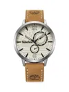 Timberland Men's Dress Sport 44mm Stainless Steel & Leather Strap Watch In Tan