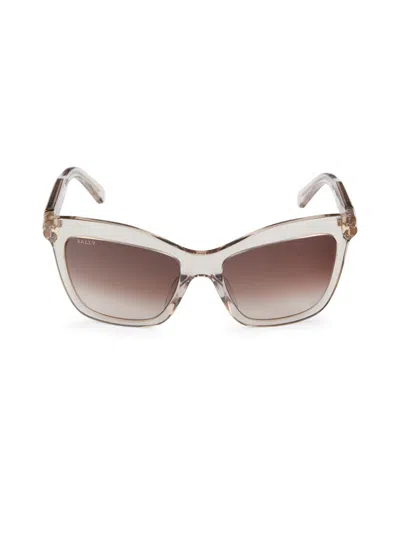 Bally Women's 56mm Butterfly Sunglasses In Beige