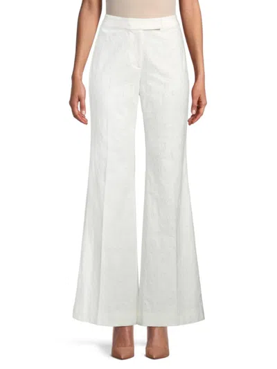 Ungaro Women's Jacquard Floral Flare Pants In Ivory