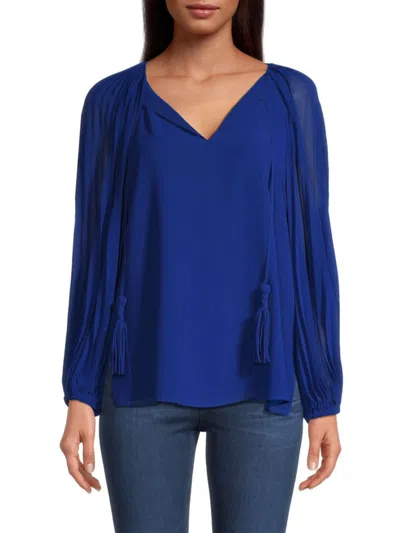 Ungaro Women's Cameron Balloon-sleeve Blouse In Ultra Marine Blue