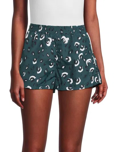 The Upside Women's Mountain Leo Lucy Running Shorts In Peacock
