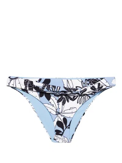 Twinset Palm-print Bikini Bottoms In Pink