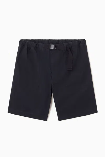 Cos Buckled Utility Shorts In Blue